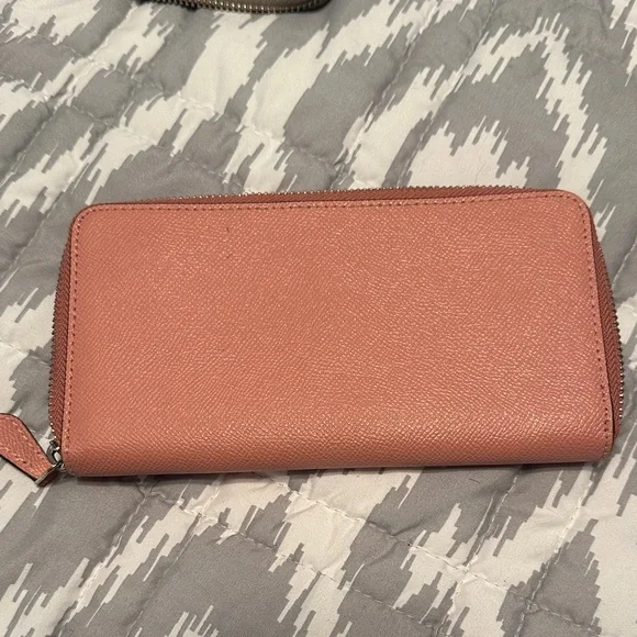 Coach Blush Leather Zip Wallet - Picture 2 of 3